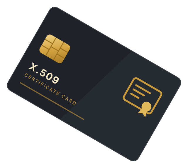 Symbolic X.509 certificate smart card