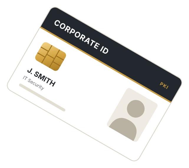 Symbolic corporate employee ID card